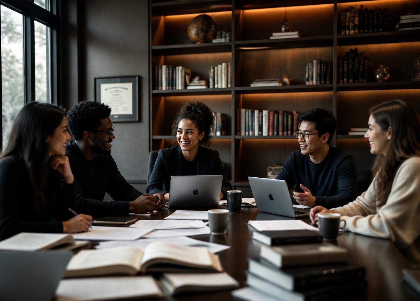Research scholars collaborating